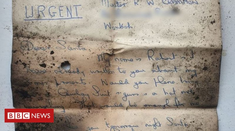 Author of Christmas letter to Santa found by Worksop chimney sweeps revealed
