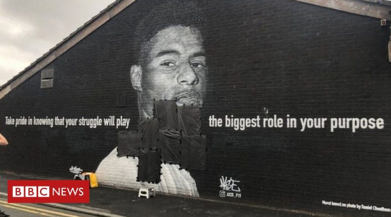 Marcus Rashford mural: Money raised goes to foodbank charity