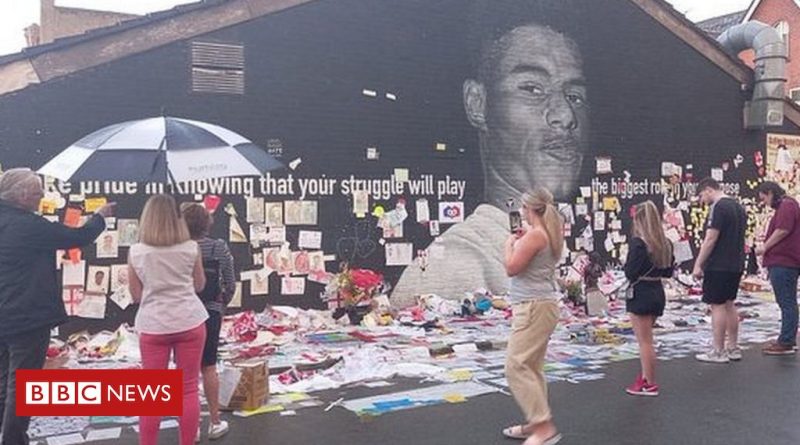 Marcus Rashford mural messages removed after heavy rain