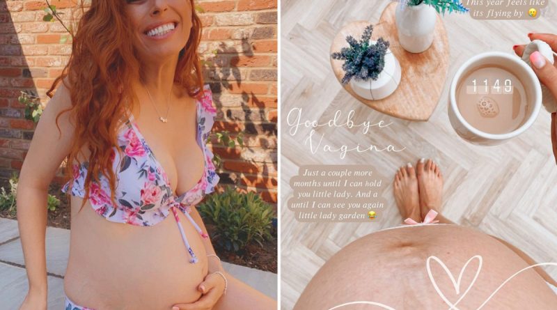 Pregnant Stacey Solomon says 'goodbye to her vagina' as her bump is now so big