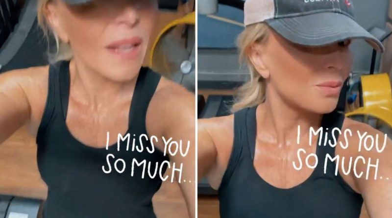 RHOC's Tamra shows off smaller chest at the gym after breast implant removal
