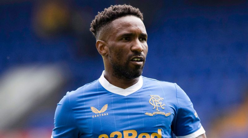 BIRKENHEAD, ENGLAND - JULY 10: Rangers' Jermain Defoe in action during a pre-season friendly between Tranmere Rovers and Rangers at Prenton Park, on July 10, 2021, in Birkenhead, England. (Photo by Craig Williamson / SNS Group)