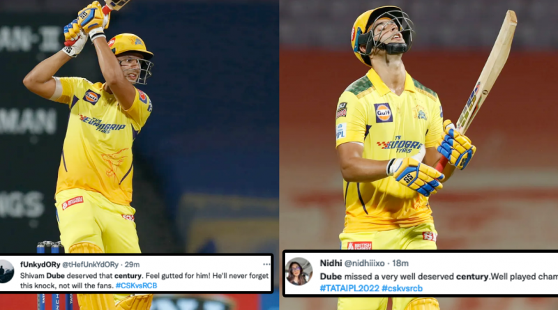 CSK vs RCB: Twitter Reacts As Shivam Dube Misses His Maiden IPL Century By Just 5 Runs