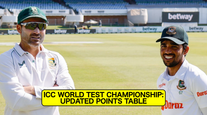 Updated ICC World Test Championship Points Table After South Africa vs Bangladesh 2nd Test