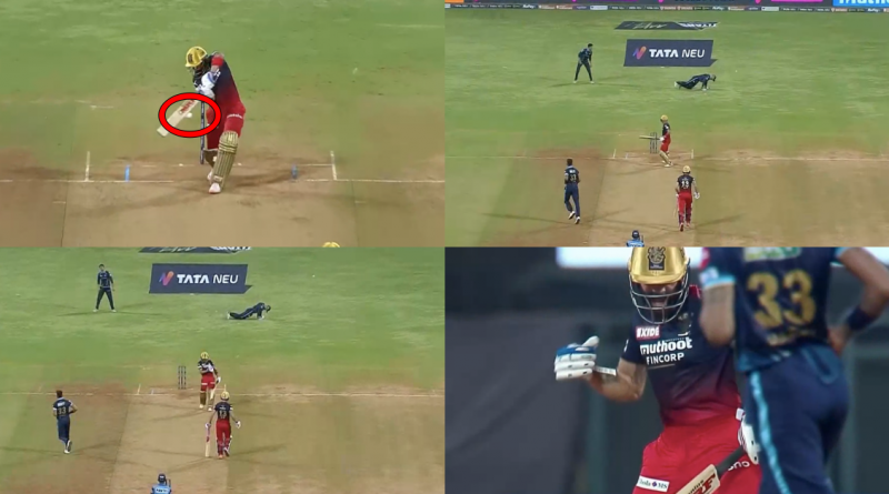 RCB vs GT: Watch - Virat Kohli Celebrates His Luck After Inside Edge Goes For A Four Instead Of Hitting His Stumps