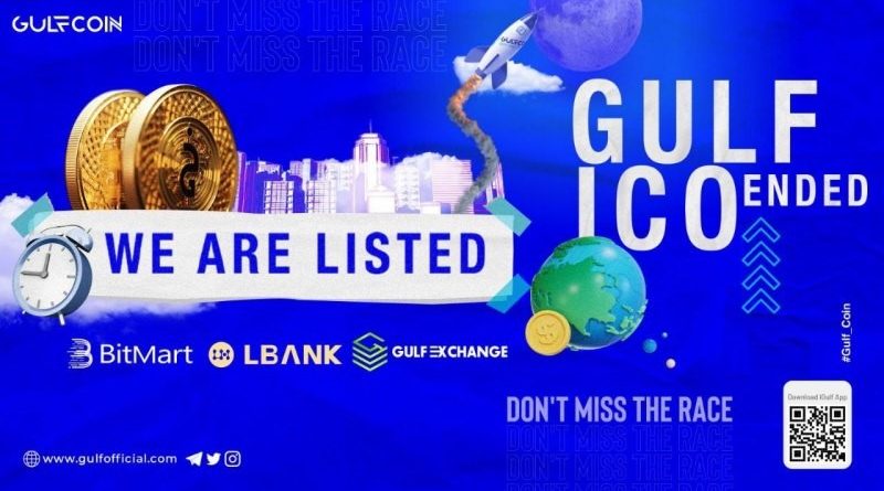 GULF Has Completed Its GulfCoin ICO and Is Now Ready to Be Listed on Exchanges