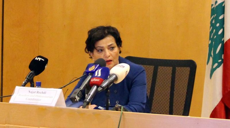 Lebanon’s UN Resident and Humanitarian Coordinator, Najat Rochdi, announces  at a press conference, the extension of the Emergency Response Plan (ERP).