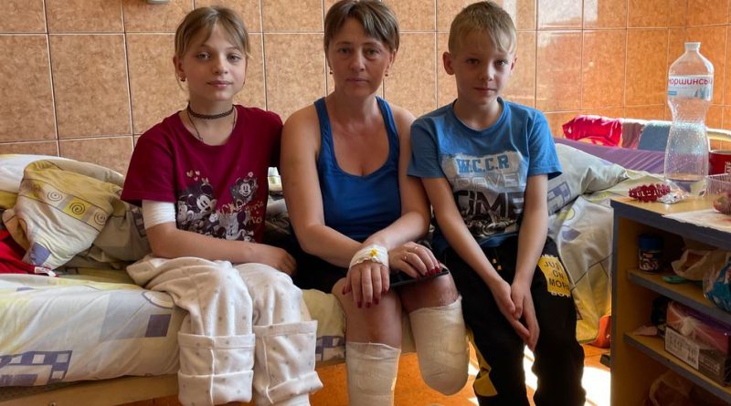 A mother and  her eleven-year-old twins were one of the many caught up in the tragedy at Kramatorsk railway station in Ukraine when a missile hit and injured hundreds who were fleeing conflict.