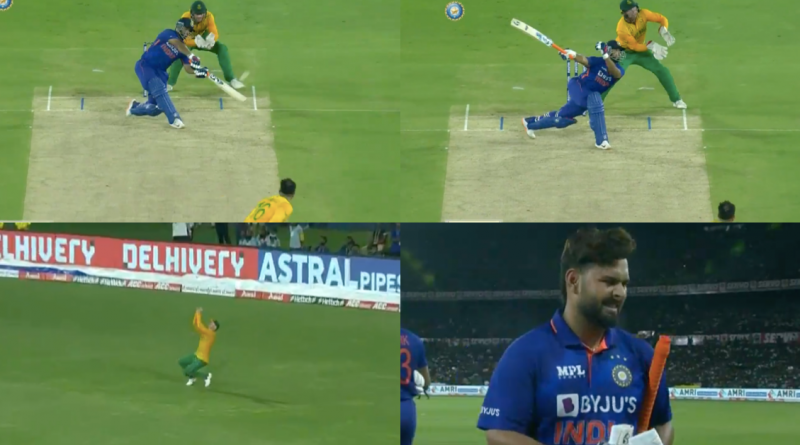 IND vs SA: Watch - Rishabh Pant Holes Out In Deep In Trying To Go After Keshav Maharaj