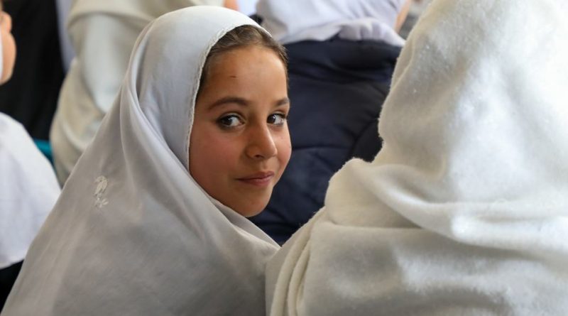 Girls in a learning centre at the Gulab Khail Village in Maidan Wardak Province, Afghanistan.