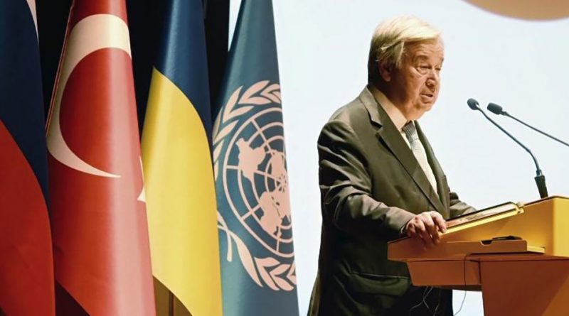 UN Secretary-General makes remarks at the Joint Coordination Centre in Istanbul, Turkey.