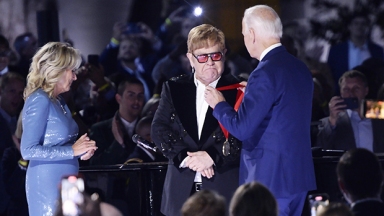 Elton John Teary After Performing At White House & Receiving Medal From President Joe Biden