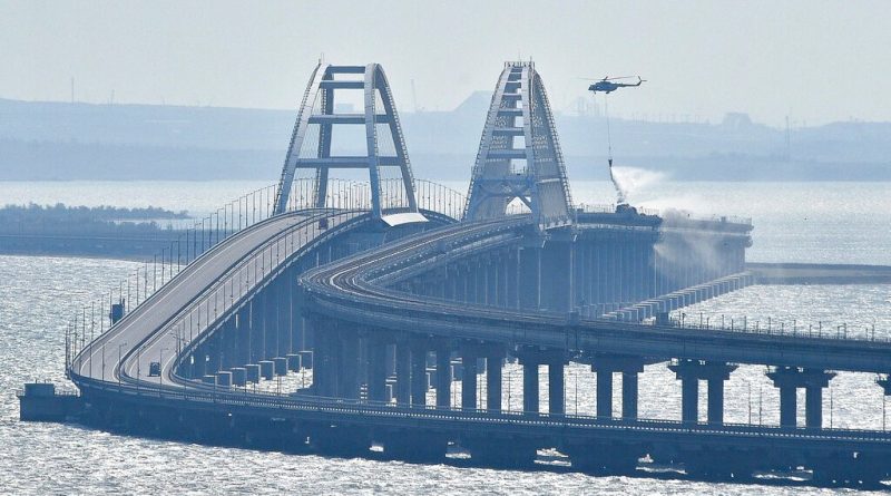 Explosion Damages Bridge Linking Crimea to Russia