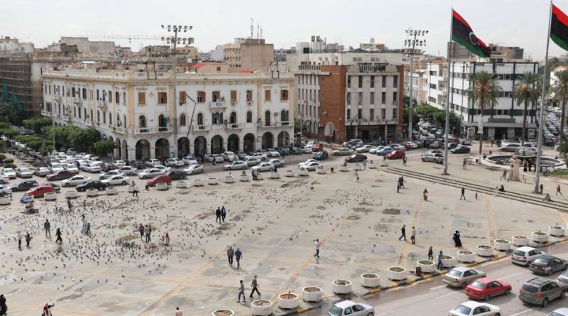 View of the main square in Tripoli, Libya.