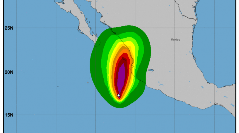 Orlene Strengthens to Hurricane Off Mexico's Pacific Coast