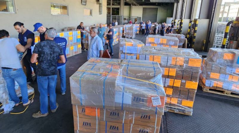 Under WHO's emergency response to the Cholera outbreak in Lebanon, the first shipment of medicines &amp; supply kits arrived from WHO's Dubai hub.