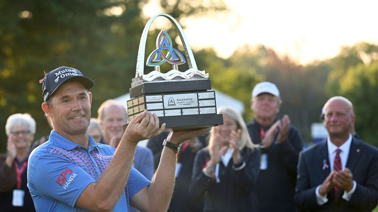 Padraig Harrington broke the 72-hole scoring record on the PGA Tour Champions at the season-ending Charles Schwab Cup Championship, finishing on 27-under to beat Alex Cejka by seven shots.