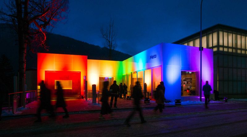 Visitors walk along the Rainbow Promenade in Davos. (Courtesy of META)